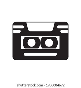  Cassette tape icon vector illustration on white background