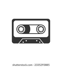 Icono de cinta cassette. Señal plana de la ilustración del vector