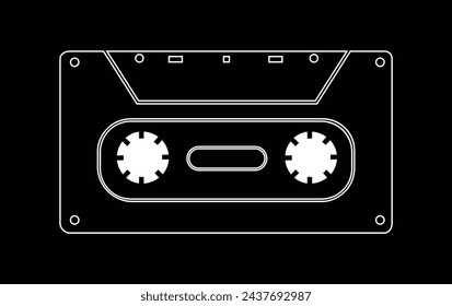 Cassette tape icon vector illustration