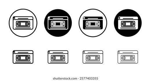 Cassette tape icon Vector logo set flat