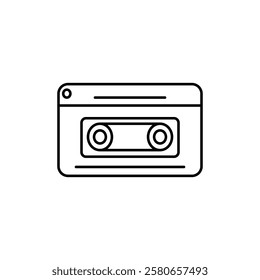 Cassette tape icon Vector logo set flat