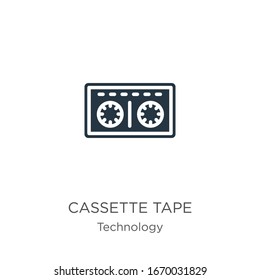 Cassette tape icon vector. Trendy flat cassette tape icon from technology collection isolated on white background. Vector illustration can be used for web and mobile graphic design, logo, eps10