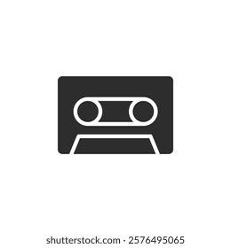 Cassette tape icon web design in vector