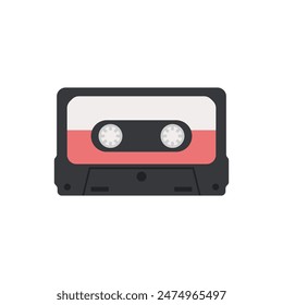 Iconos de cinta. Elegante Vector de cinta vintage. Vector de casetes de audio antiguos de colores. Icono simple de cinta de casete. Vector de cinta de música. Logo de Antiguas music VHS.