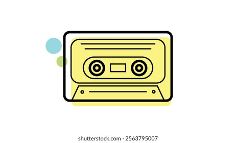 cassette tape illustration on white background