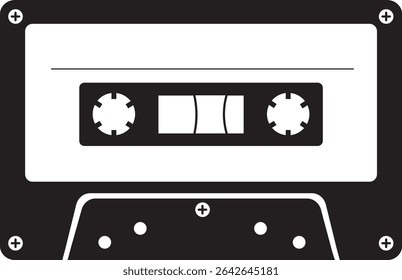 fita cassete ilustração áudio retro vintage música analógica mão desenhada mixtape