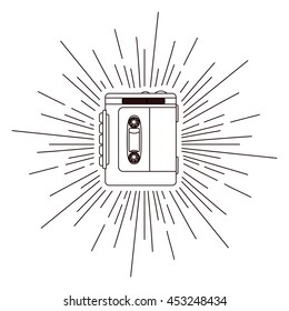 cassette tape isolated icon design, vector illustration  graphic 