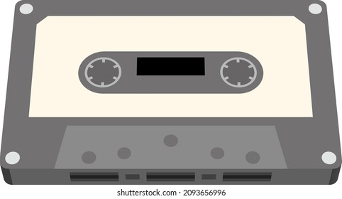Cassette tape isolated vector illustration.