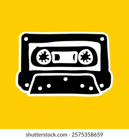 Cassette Tape Music  
Drawing Cartoon Doodle Sketch Illustration Hand Drawn Freehand 