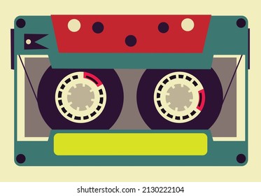 cassette tape old retro and vintage music recorde media in 90s