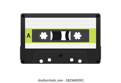 Cassette tape old school device. Vector illustration