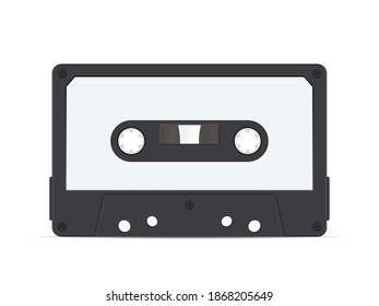 Cassette tape on a white background. Vector illustration.