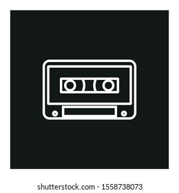 cassette tape simple shapes icon vector