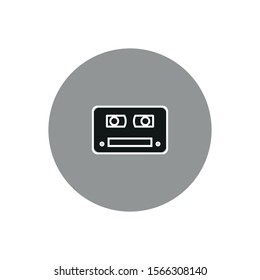 cassette tape simple shapes icon vector