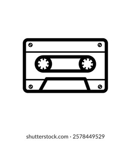  Cassette Tape - simple vector icon