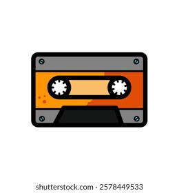  Cassette Tape - simple vector icon