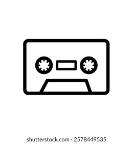  Cassette Tape - simple vector icon