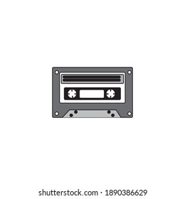 cassette tape vector design ilustration icon logo templat


