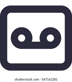 Cassette Tape Vector Icon 