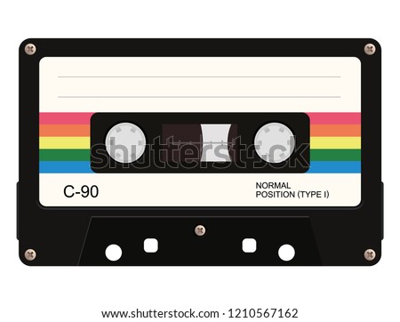 Cassette tape. Vector illustration