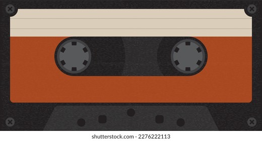 Cassette tape vector illustration flat design.