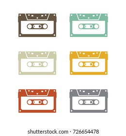 Cassette tape. vector . Illustration. isolate on white.