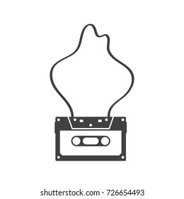 Cassette tape. vector. Illustration. Isolate on white.