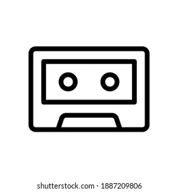 cassette tape vector line icon