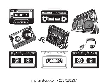 Cassette Tape vector For Print, Cassette Tape vector Clipart, Cassette Tape vector Illustration