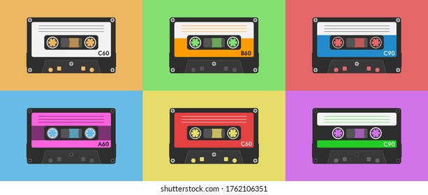 Cassette Vektorset-Audiokassettenrekorder, einzeln