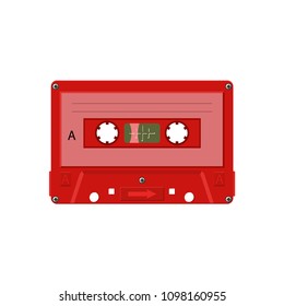 cassette tape vintage object on white background 
