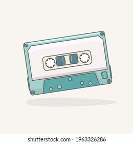 Cassette tapes Retro Music Flat Illustration