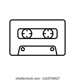 Cassette vecletor icon color editable