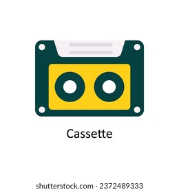 Cassette vector Flat Icon Design illustration. Symbol on White background EPS 10 File 