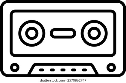 Cassette vector icon. Can be used for printing, mobile and web applications.