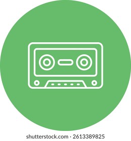 Cassette vector icon. Can be used for printing, mobile and web applications.