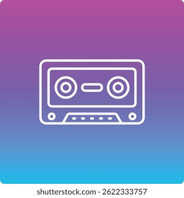 Icono de Vector de cassette. Se puede utilizar para aplicaciones de impresión, móviles y de Web.