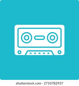 Icono de Vector de cassette. Se puede utilizar para aplicaciones de impresión, móviles y de Web.