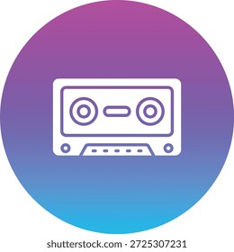 Icono de Vector de cassette. Se puede utilizar para aplicaciones de impresión, móviles y de Web.