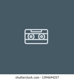 Cassette vector icon. Cassette concept stroke symbol design. Thin graphic elements vector illustration, outline pattern for your web site design, logo, UI. EPS 10.