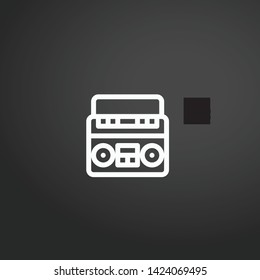 Cassette vector icon. Cassette concept stroke symbol design. Thin graphic elements vector illustration, outline pattern for your web site design, logo, UI. EPS 10.