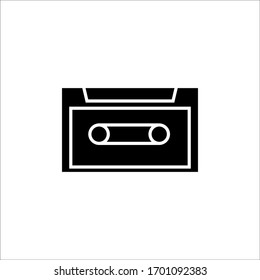 cassette vector icon with glyph style vector for your web design, logo, UI. illustration