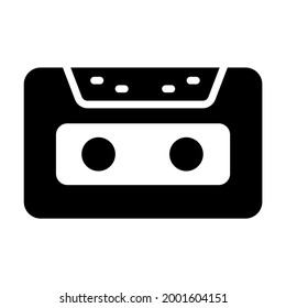 Cassette vector Icon-  Glyph style high quality vector illustration.