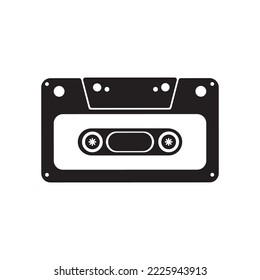 Cassette vector icon. Illustration of music cassette flat sign design. EPS 10 isolated symbol pictogram