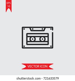 Cassette vector icon, illustration symbol