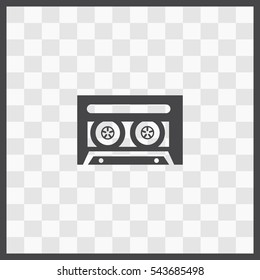 Cassette vector icon. Isolated illustration. Business picture.