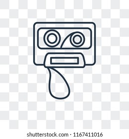 Cassette vector icon isolated on transparent background, Cassette logo concept