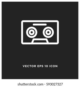 Cassette vector icon, old school symbol. Modern, simple flat vector illustration for web site or mobile app