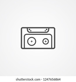 Cassette vector icon sign symbol