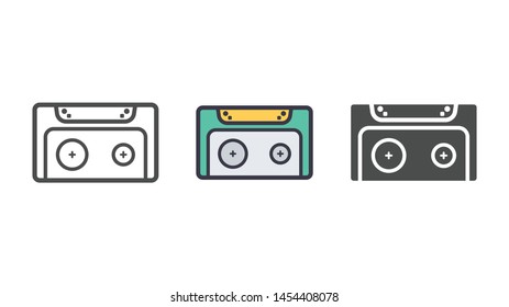 Cassette vector icon sign symbol